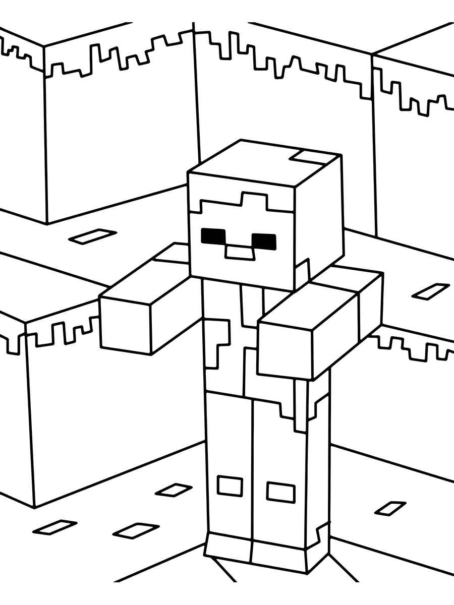 Minecraft coloring page print 65