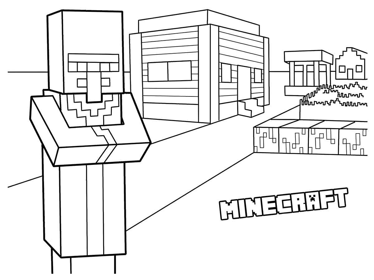 Minecraft coloring page print 67