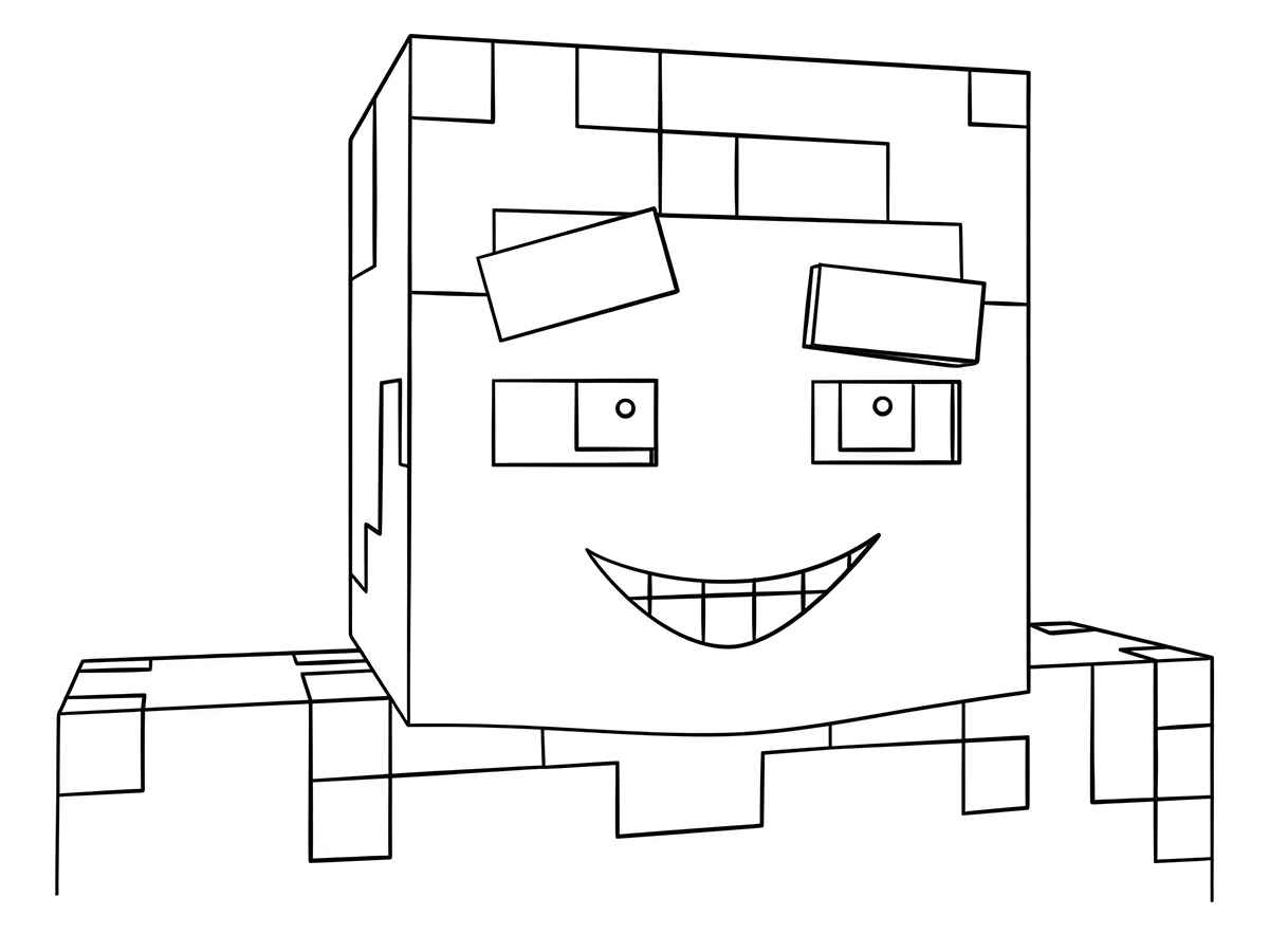 Minecraft coloring page print 70