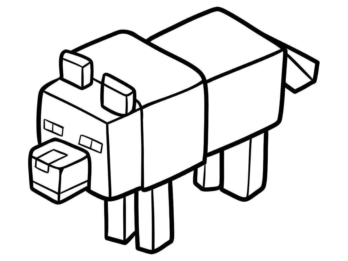 Minecraft coloring page print 71