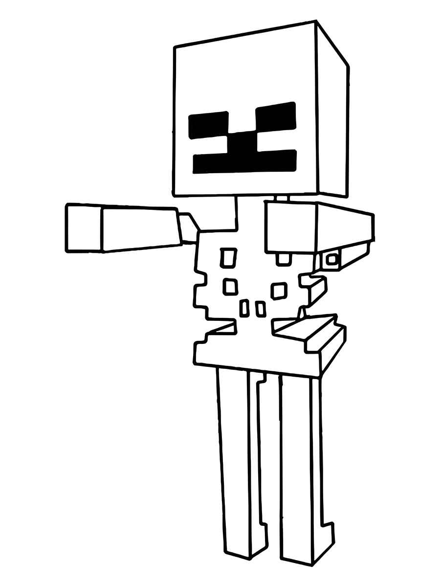 Minecraft coloring page print