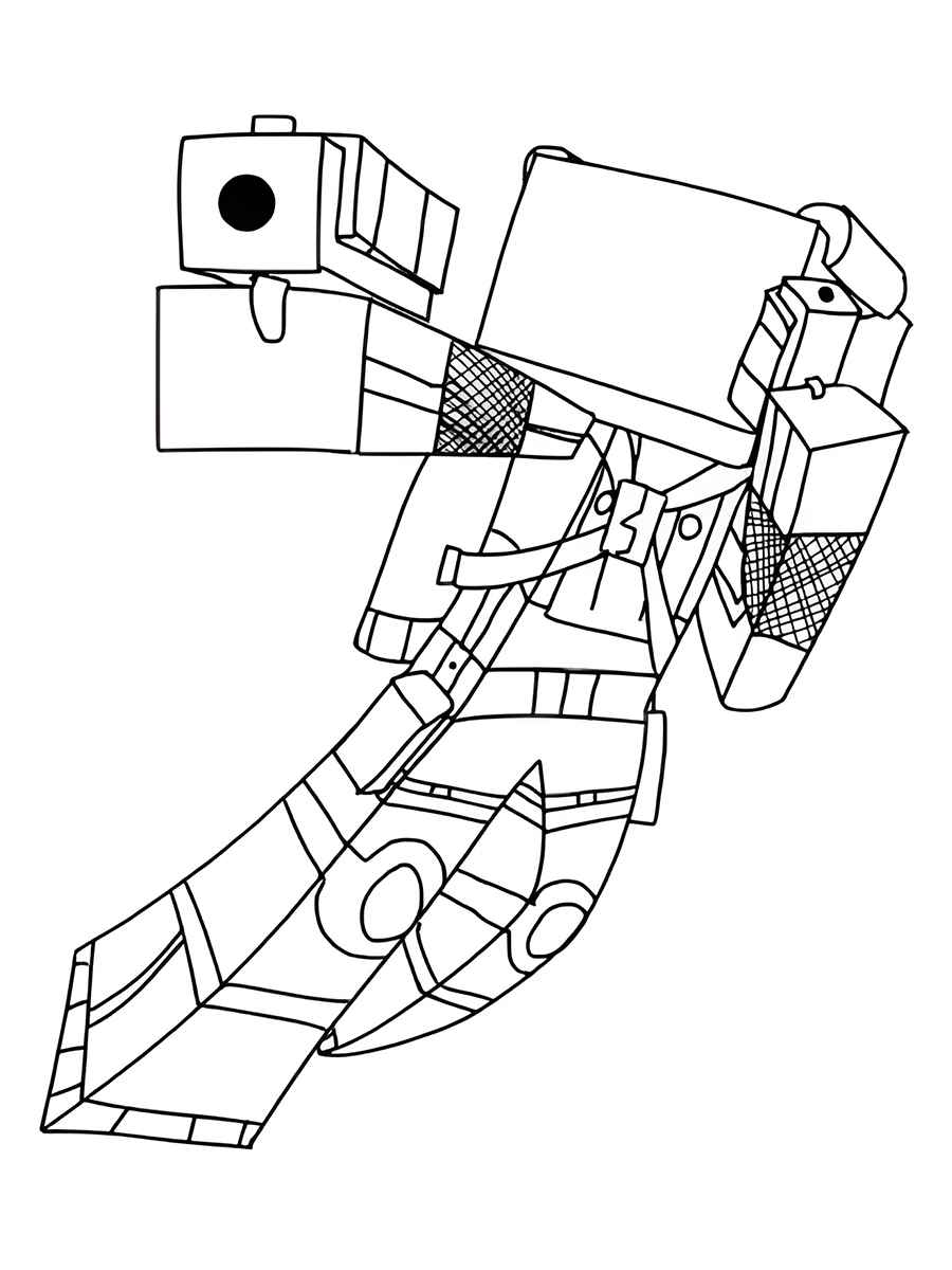 Minecraft coloring page printable