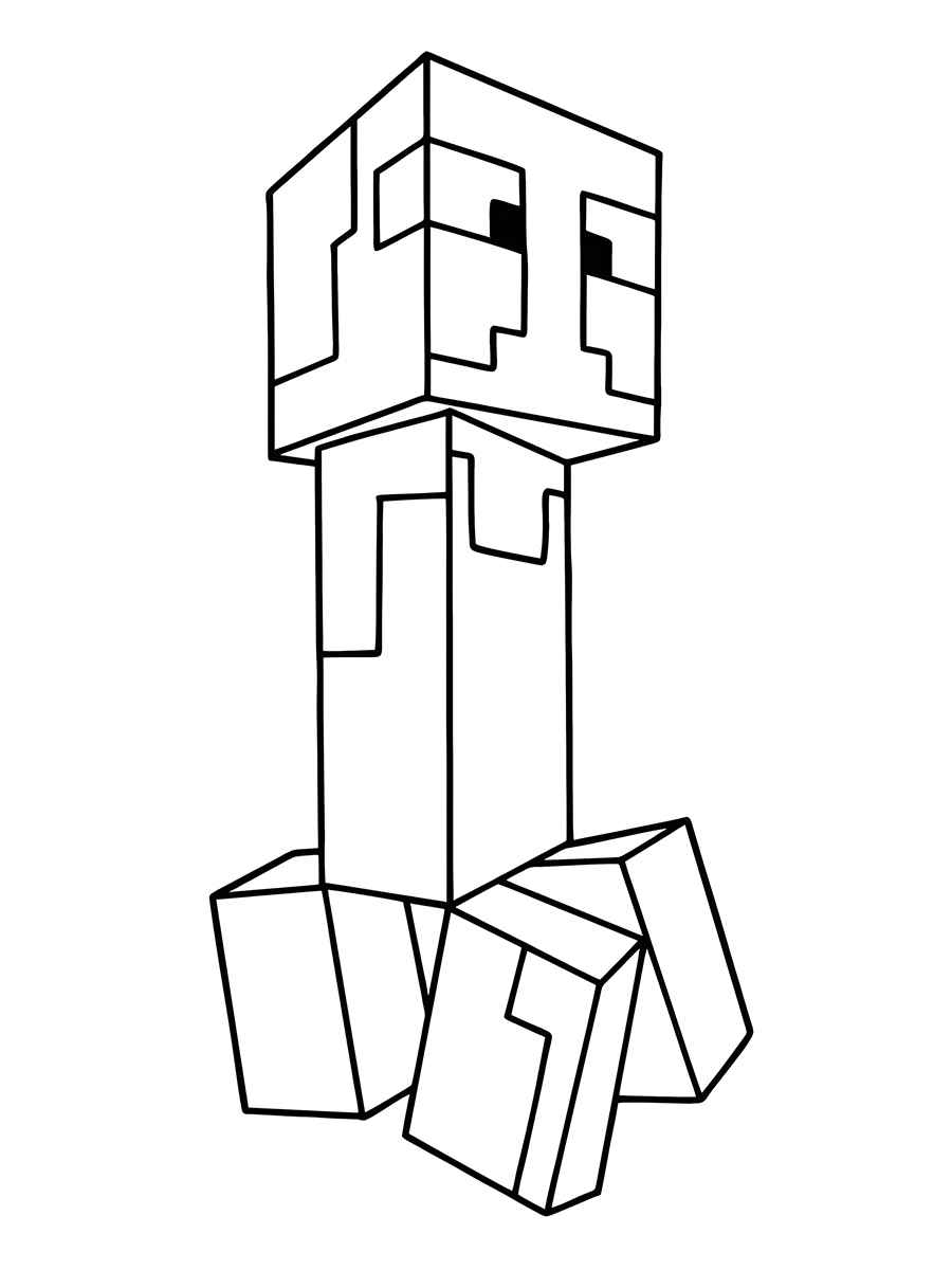 Minecraft free coloring page 47