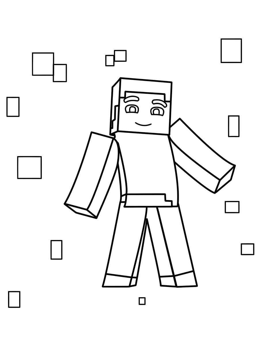 Minecraft free coloring page