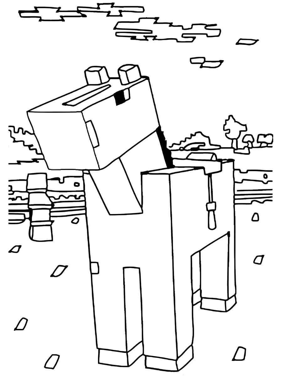 Minecraft painting coloring page 137