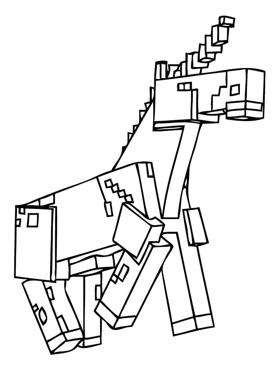 Minecraft painting coloring page 139