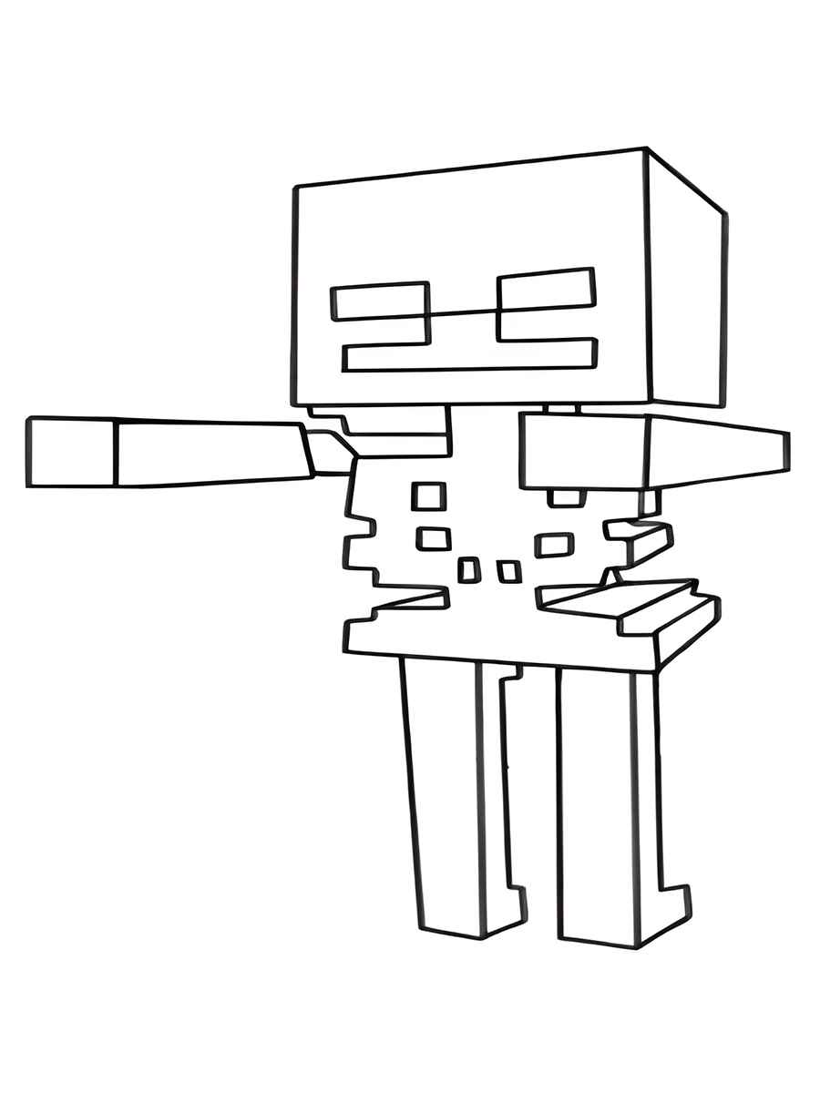 Minecraft painting coloring page 15