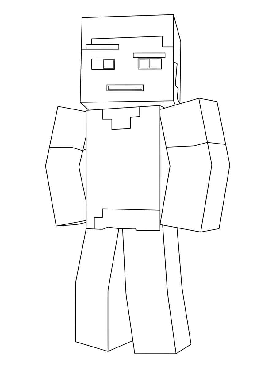 Minecraft painting coloring page 18