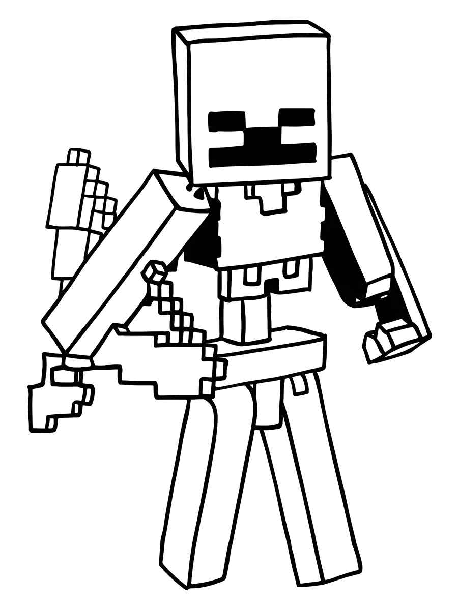 Minecraft painting coloring page 19