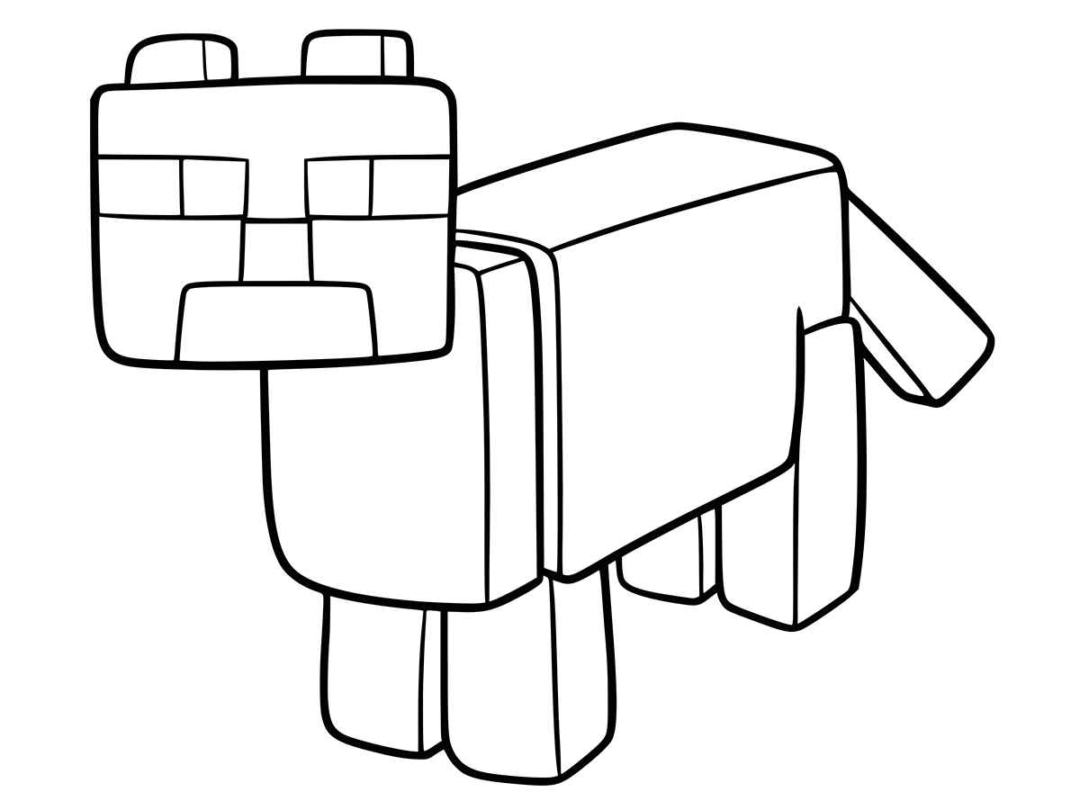 Minecraft painting coloring page 74