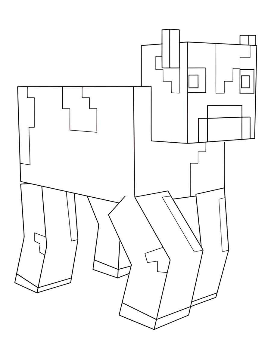 Minecraft painting coloring page 76