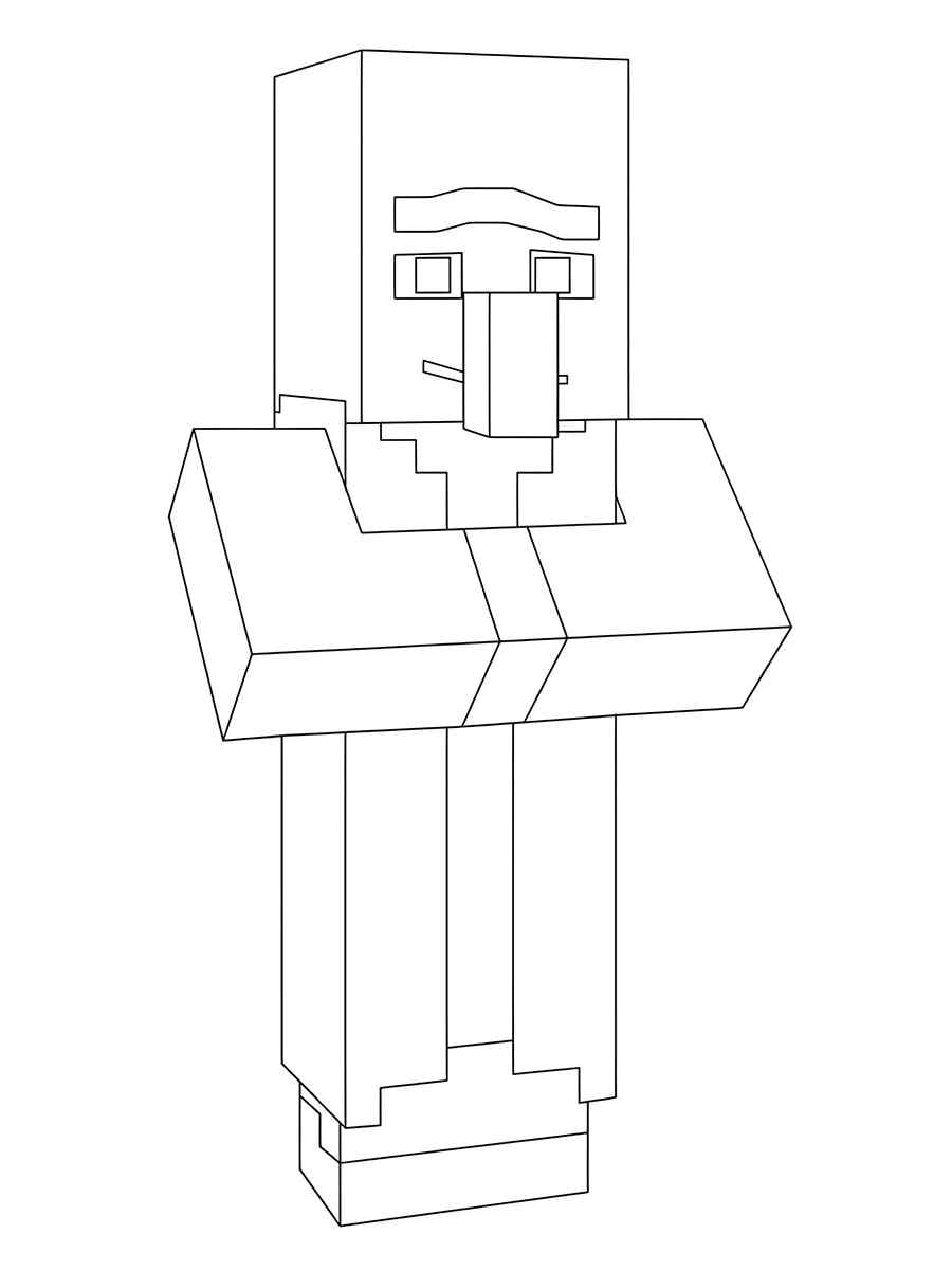 Minecraft painting coloring page 9