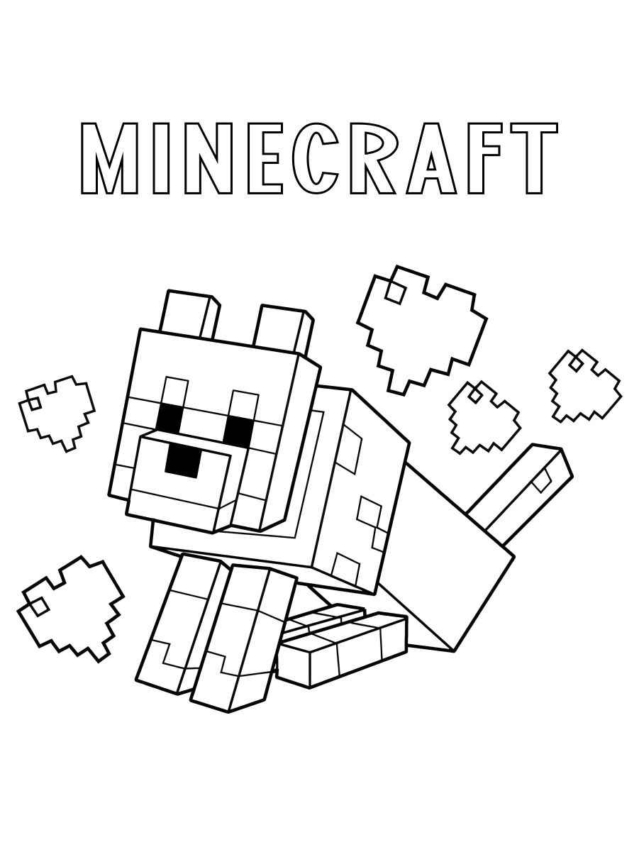 Minecraft painting coloring page