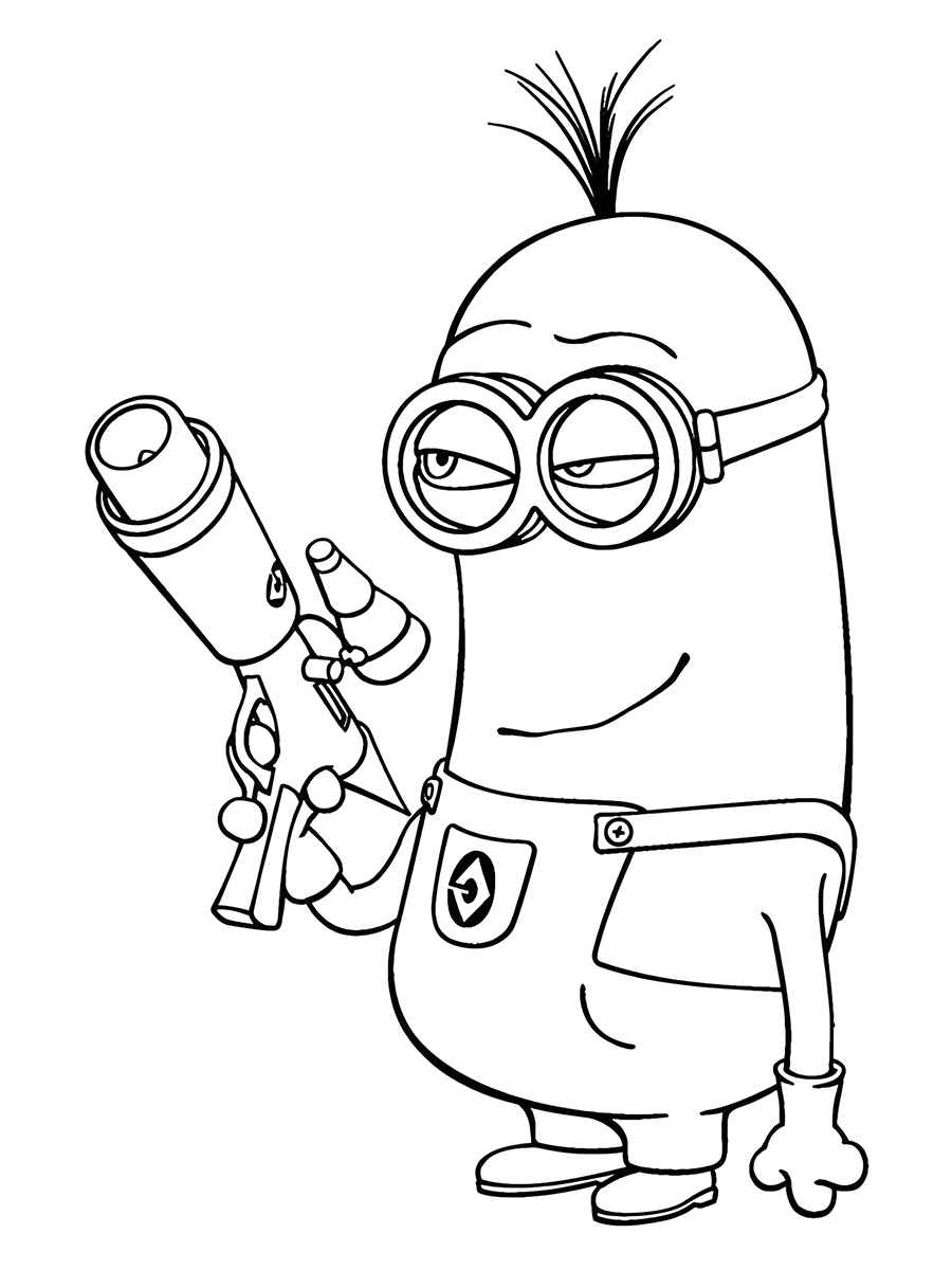 Minions coloring page 2.