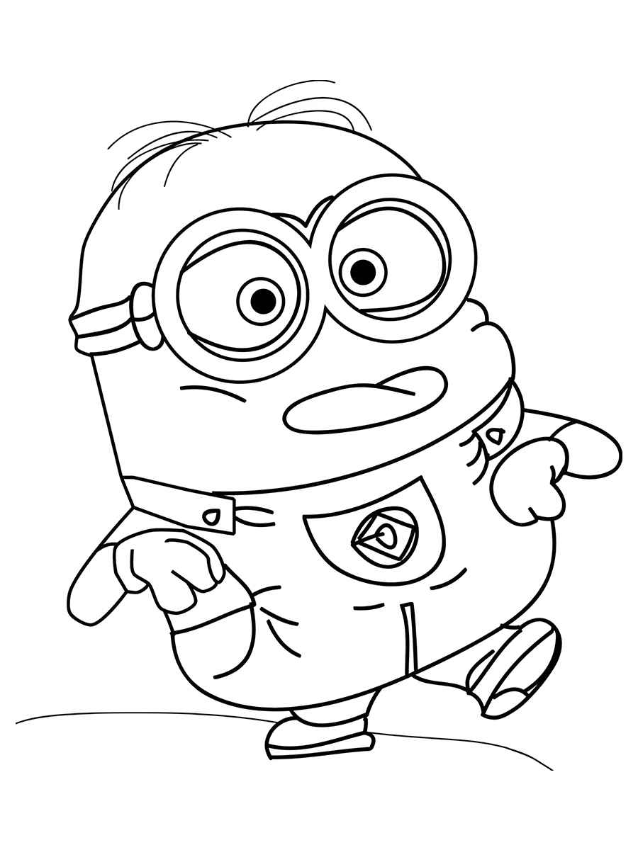 Minions coloring page 3.