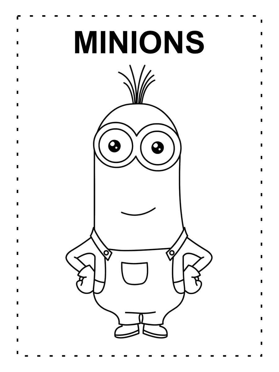 Minions coloring page 8.