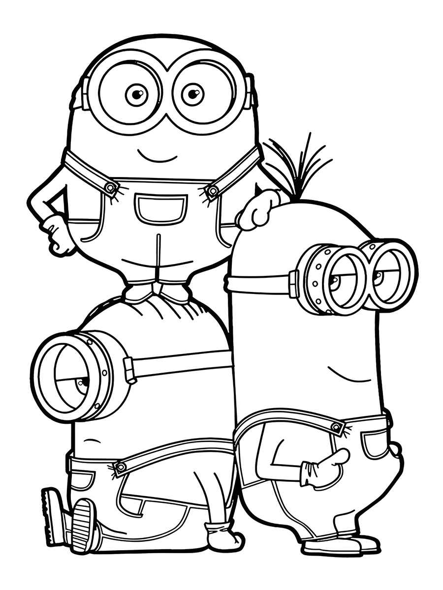 Minions coloring page.