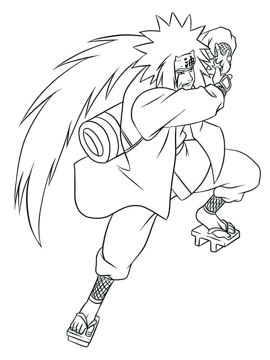 Naruto with Jiraiya coloring page