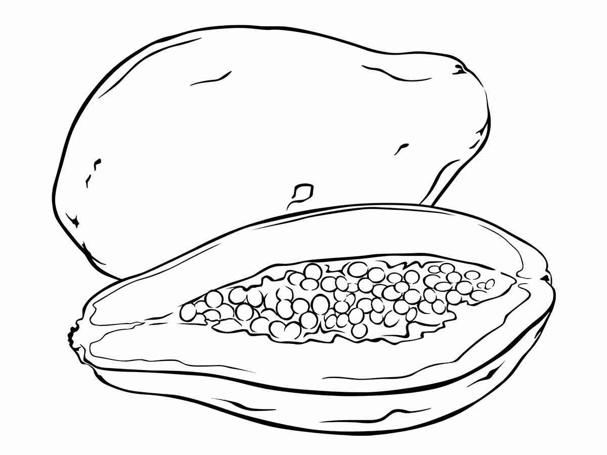 papaya coloring page