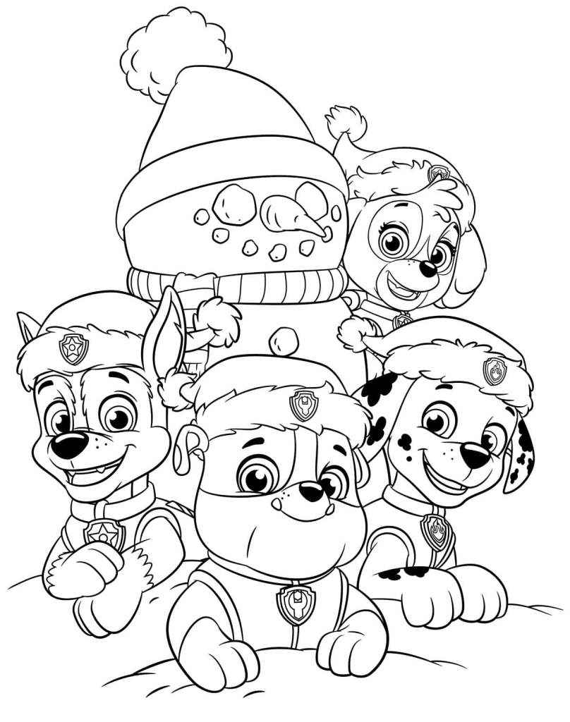 Paw Patrol coloring activity