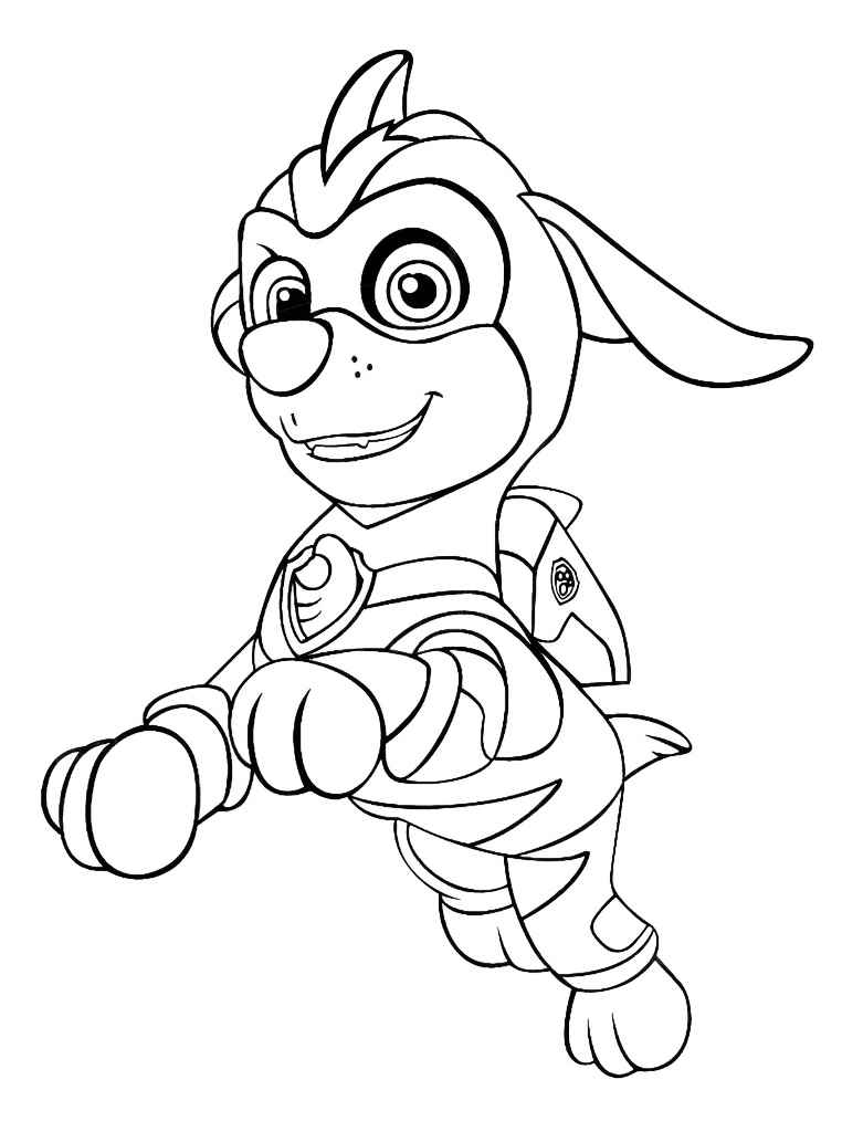 Paw Patrol coloring and painting page