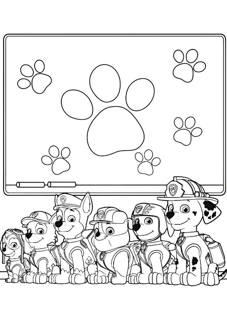 Paw Patrol coloring page number