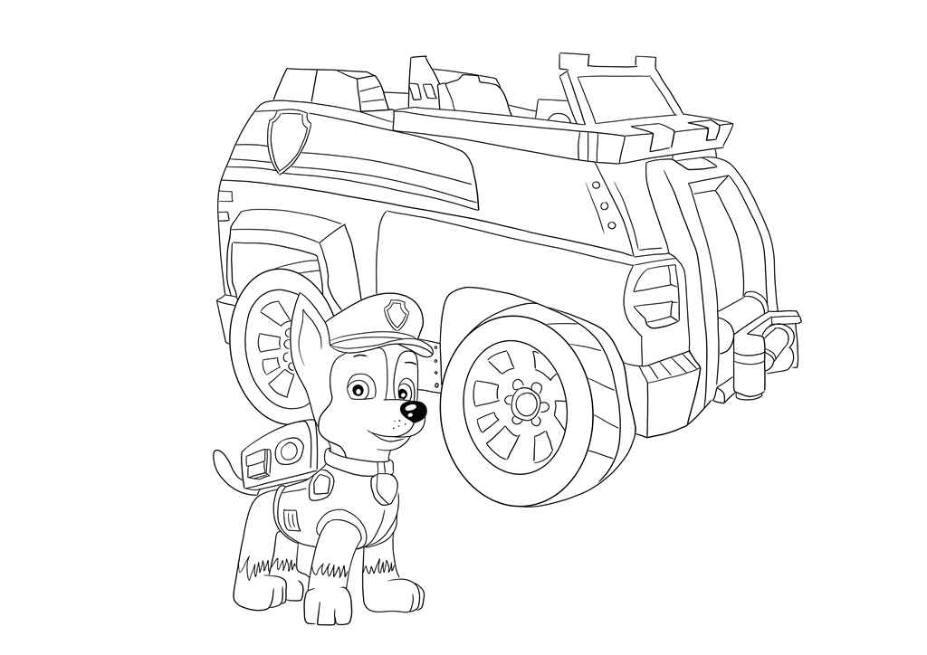 Paw Patrol coloring page of Chase number 22