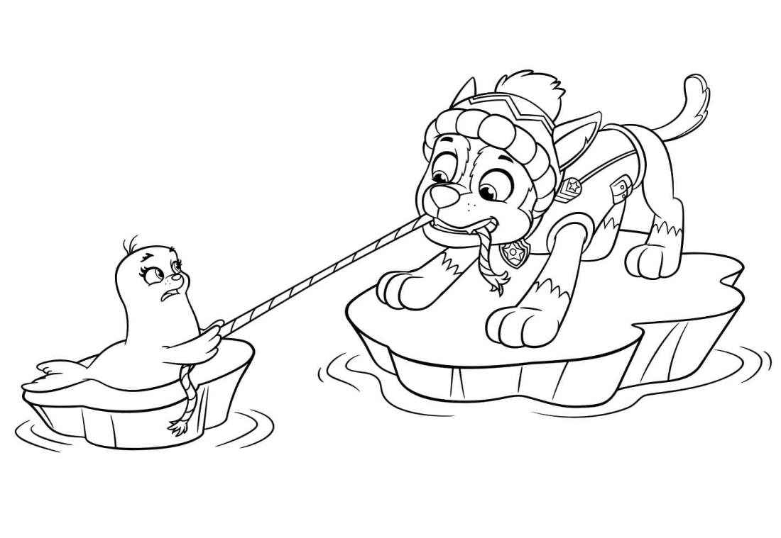 Paw Patrol coloring page of Everest number 10