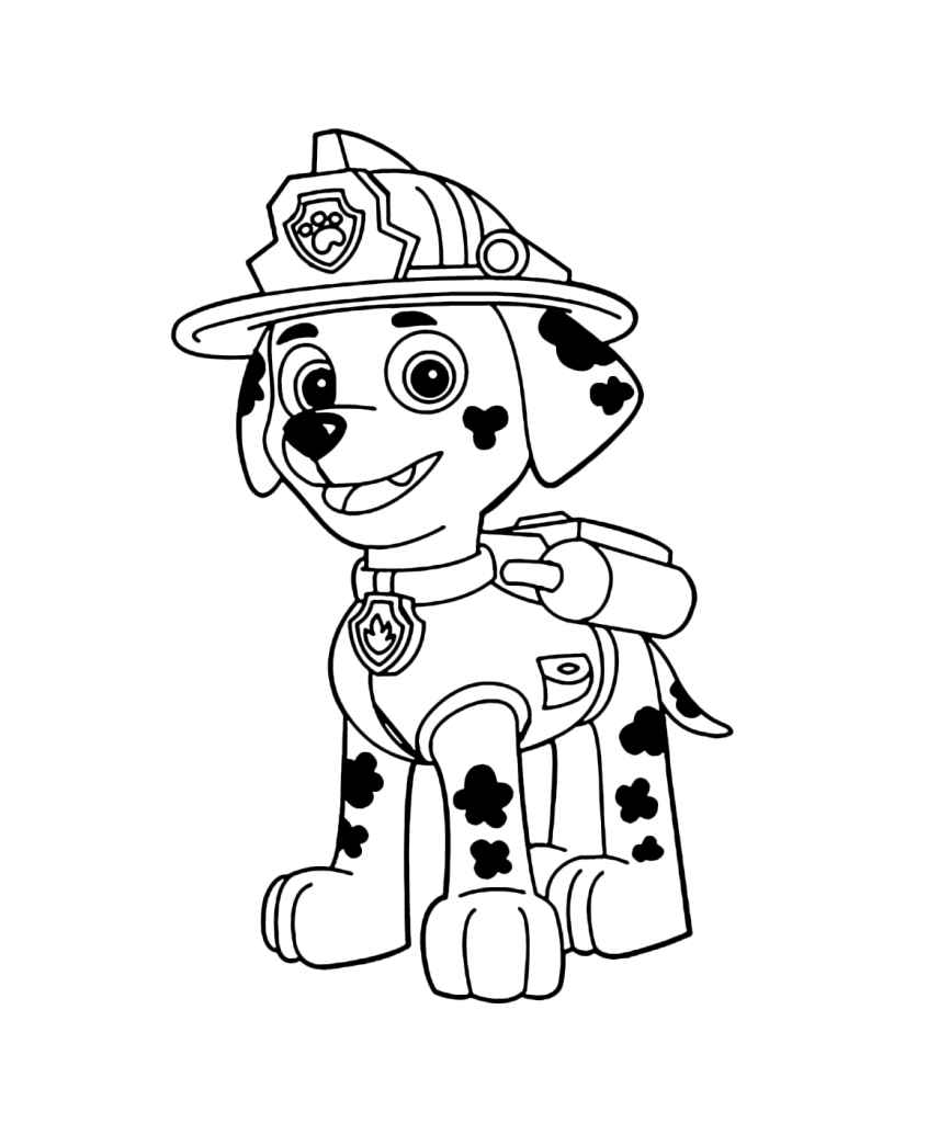 Paw Patrol coloring page of Marshall number 25