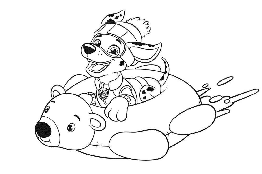 Paw Patrol coloring page of Marshall number 35