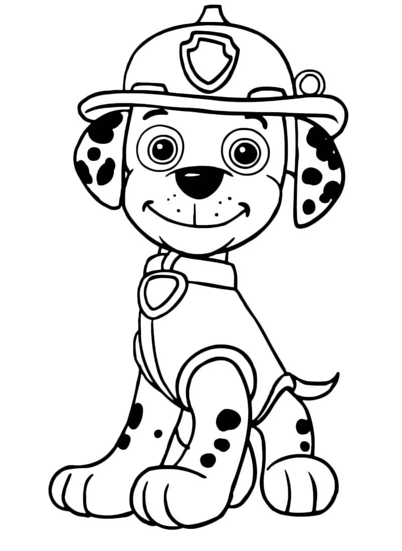 Paw Patrol coloring page of Marshall number 43