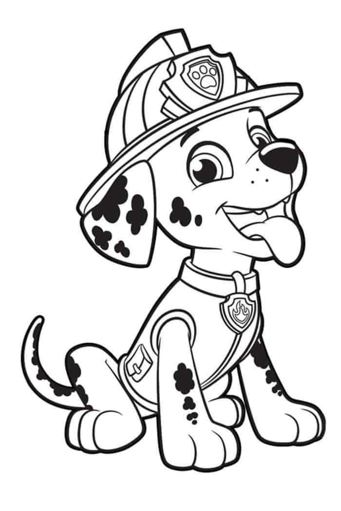 Paw Patrol coloring page of Marshall number 7