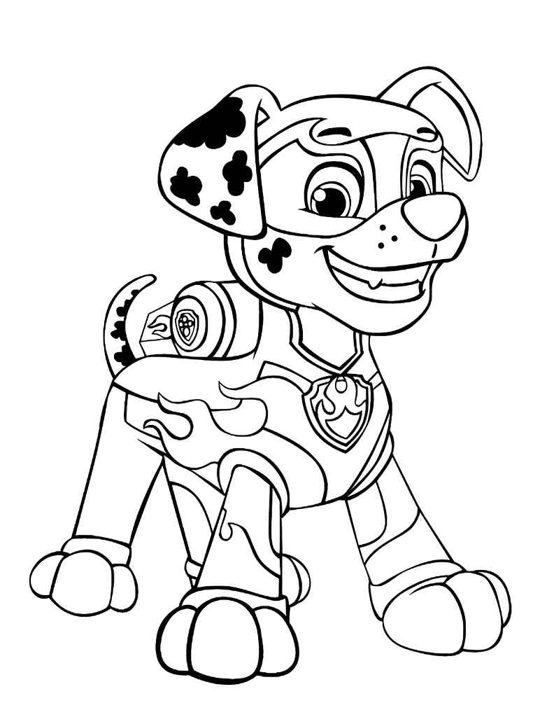 Paw Patrol coloring page of Marshall number 9