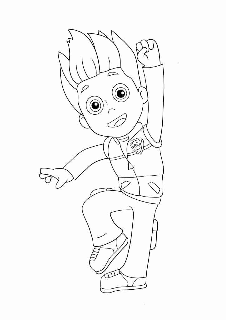 Paw Patrol coloring page of Ryder number 19