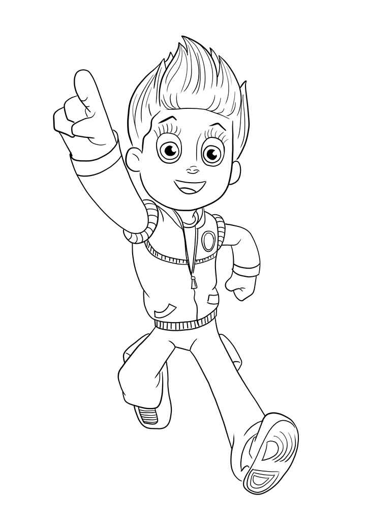 Paw Patrol coloring page of Ryder number 20