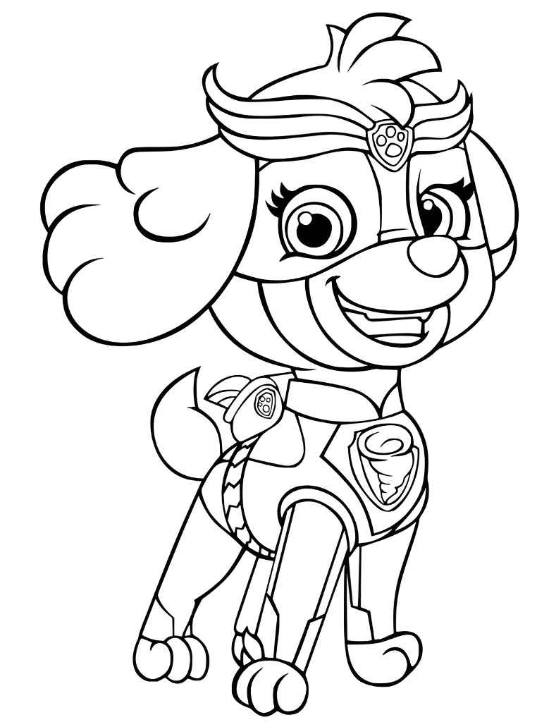 Paw Patrol coloring page of Skye