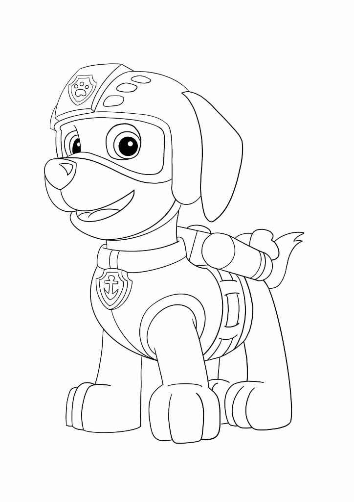 Paw Patrol coloring page of Zuma