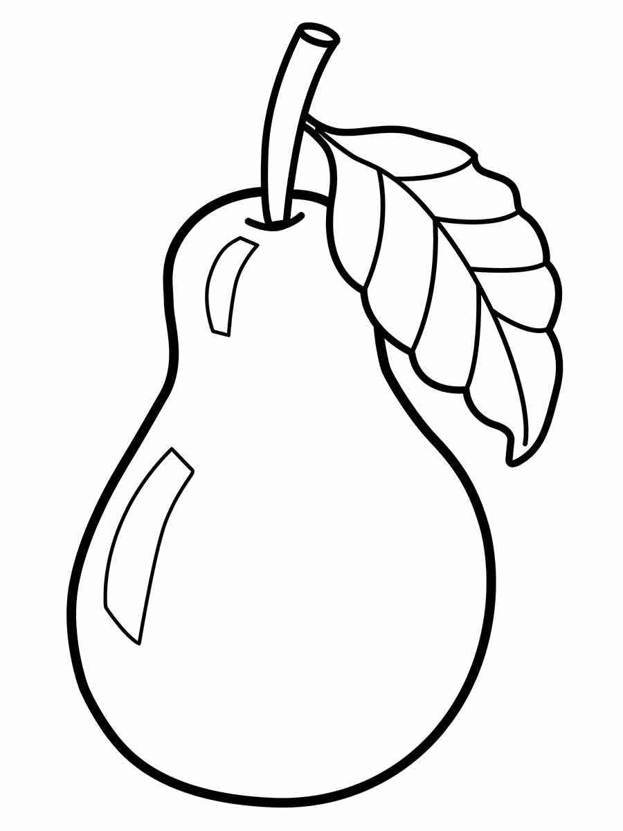 pear coloring page 2