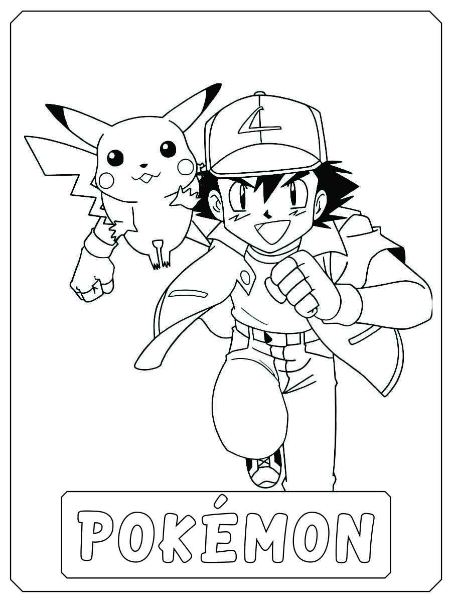 Pikachu - Pokémon coloring pages 