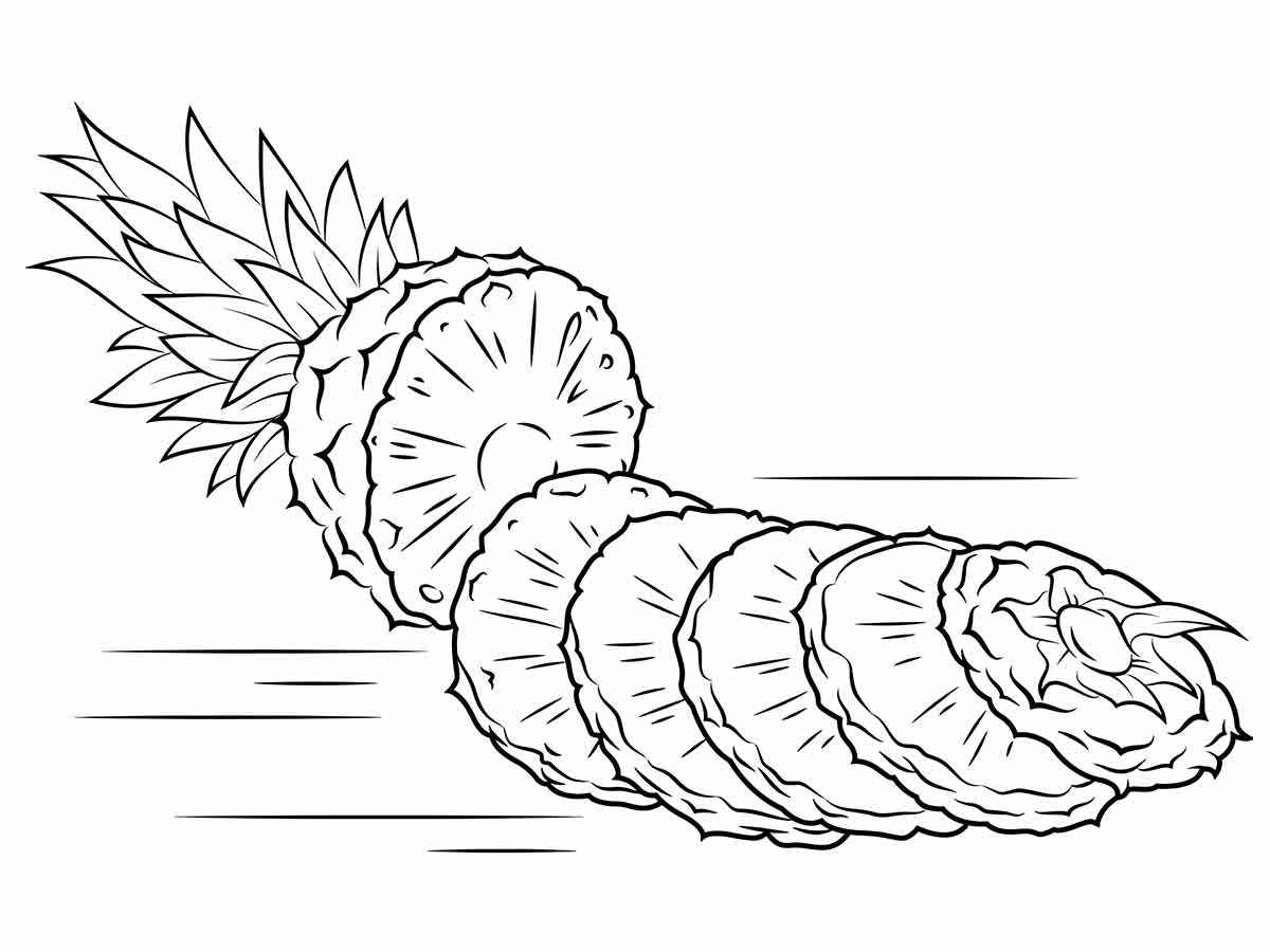 pineapple coloring page 2