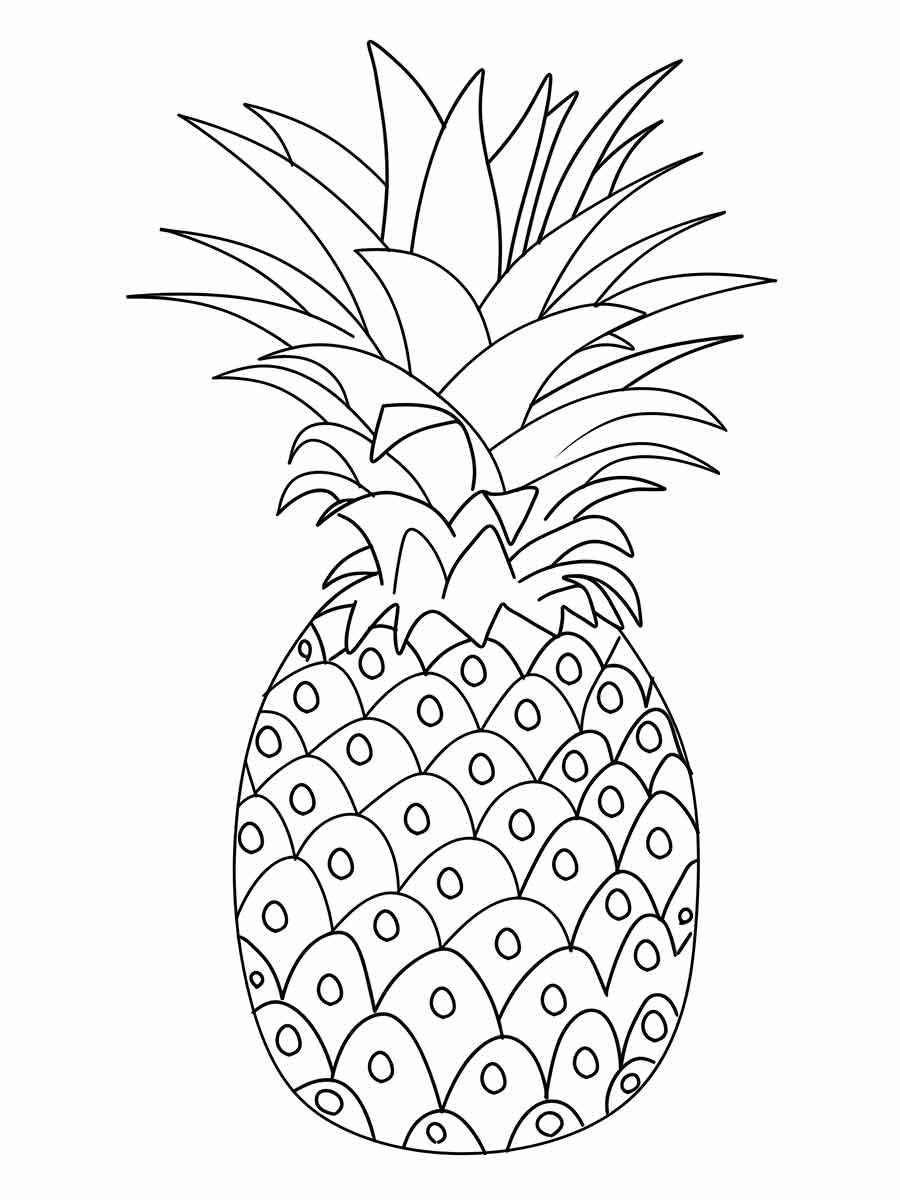 pineapple coloring page 3