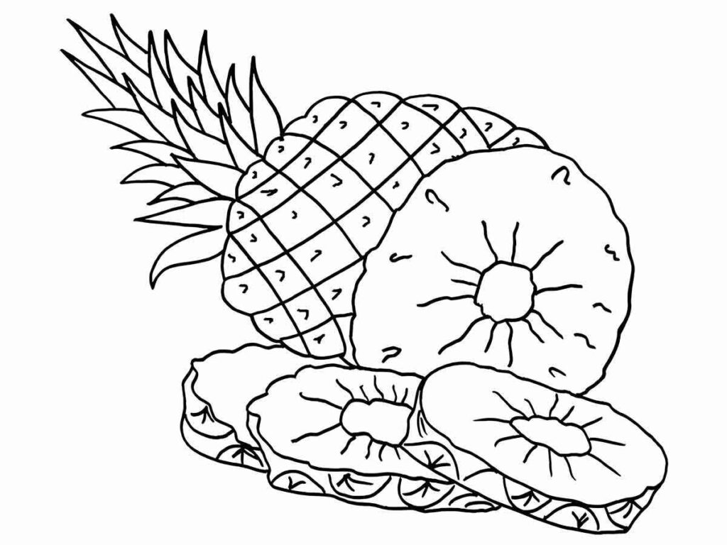 pineapple coloring page 6