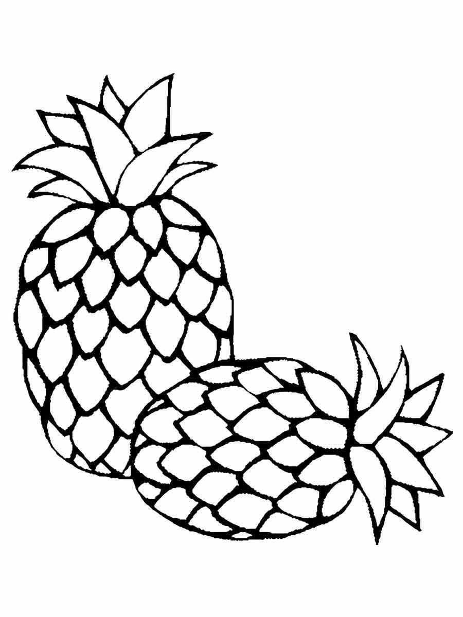 pineapple coloring page 2