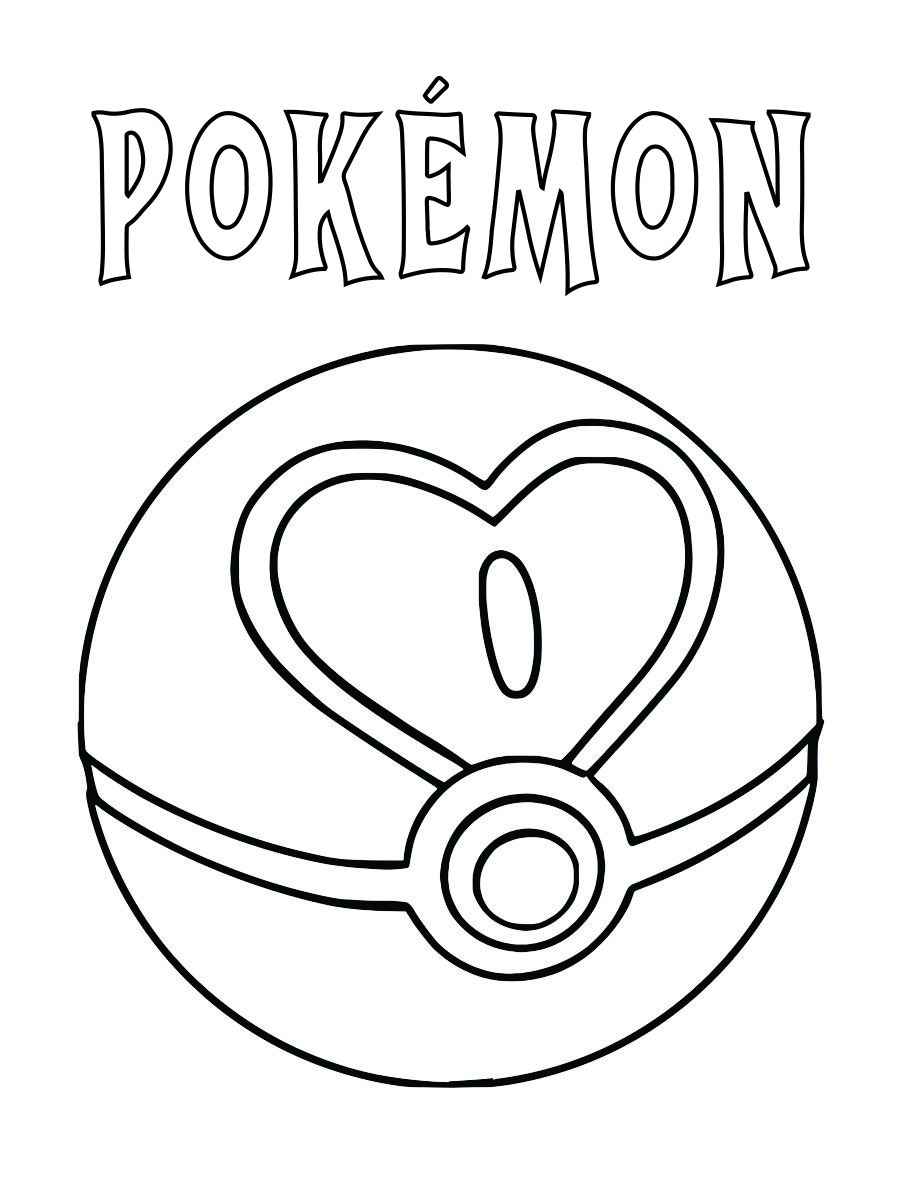 Pokeball coloring page.