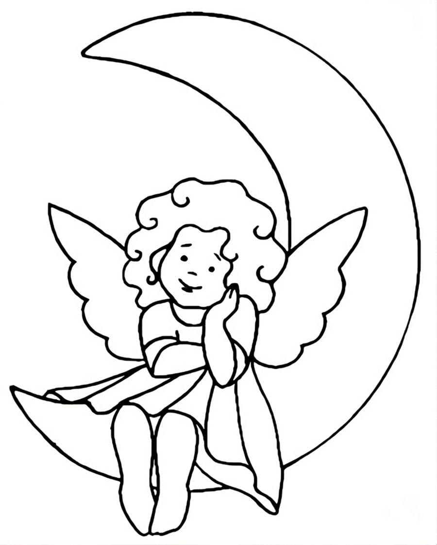 printable angel coloring page 63