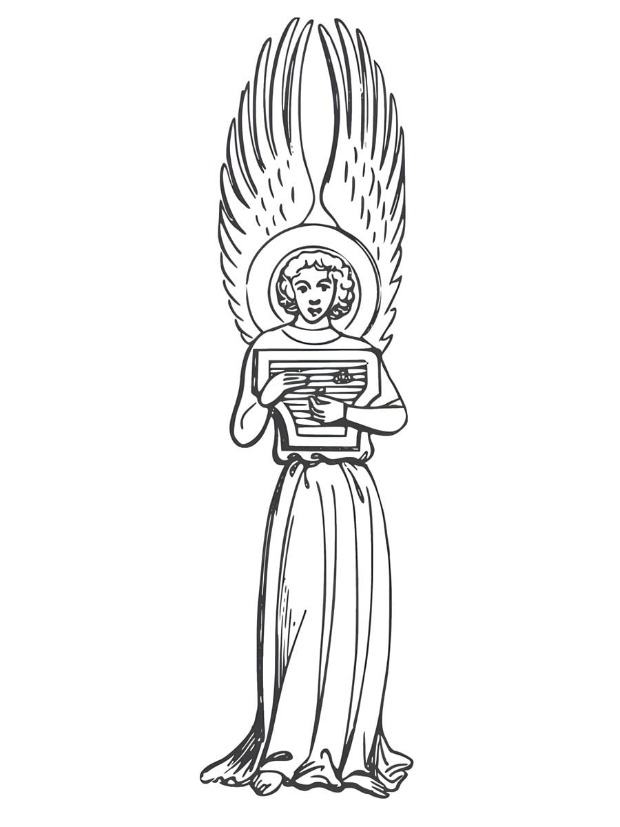 printable angel coloring page 66