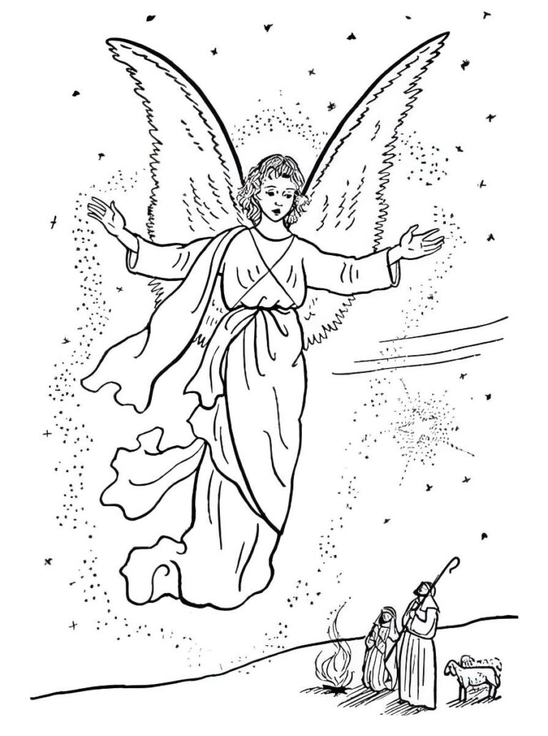 Angel coloring page