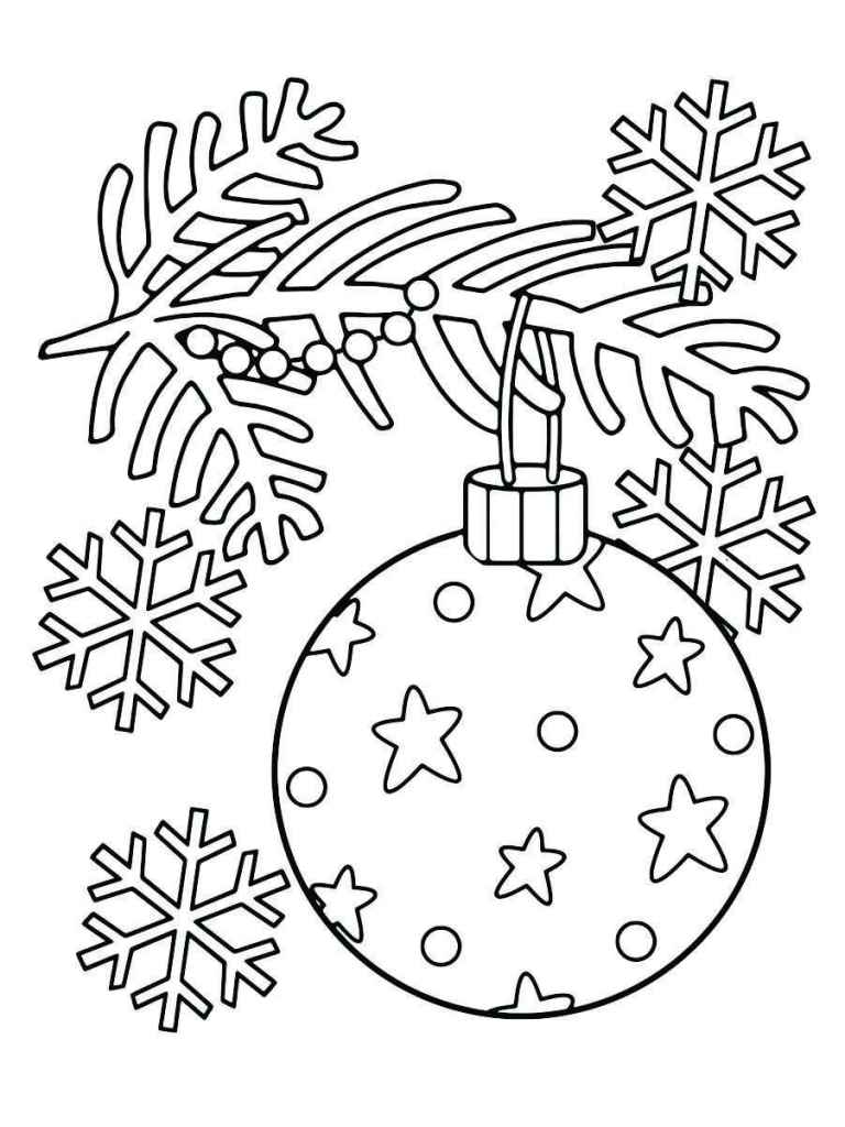 Christmas ball coloring page.