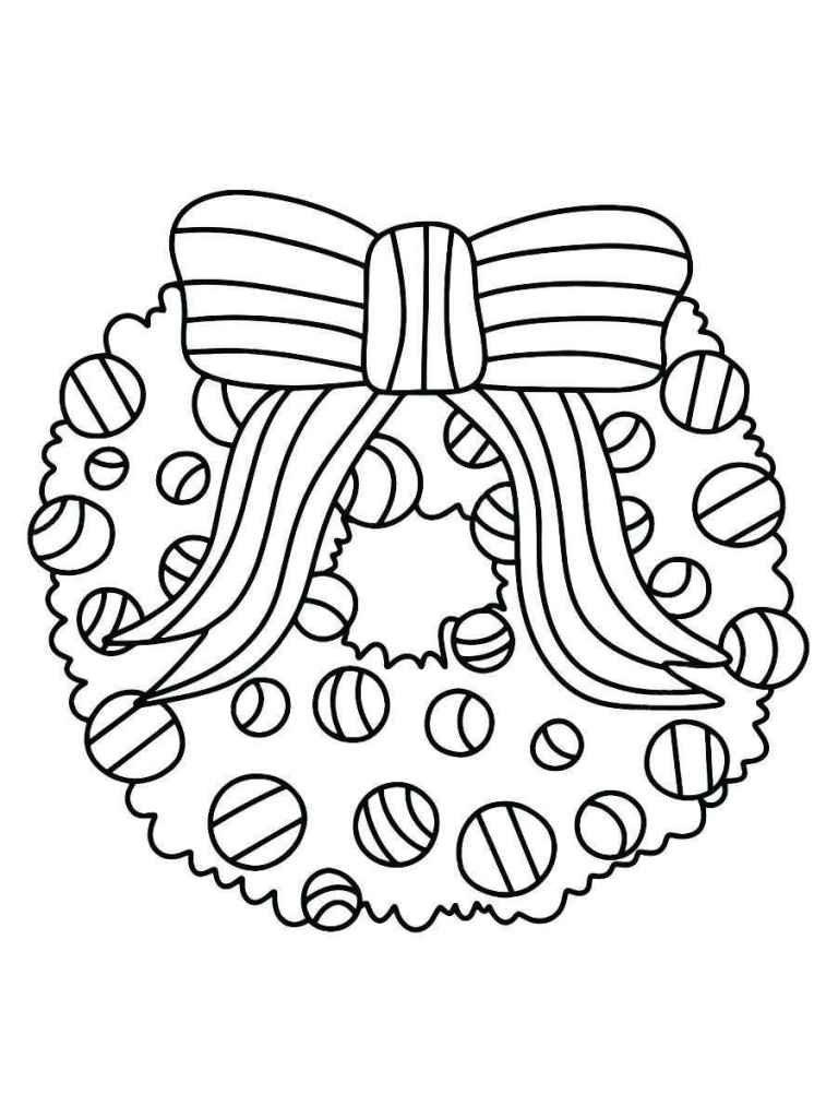 Christmas ornaments coloring page.