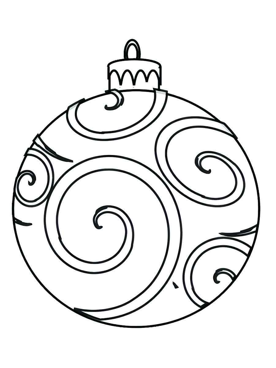 Christmas ball coloring page.